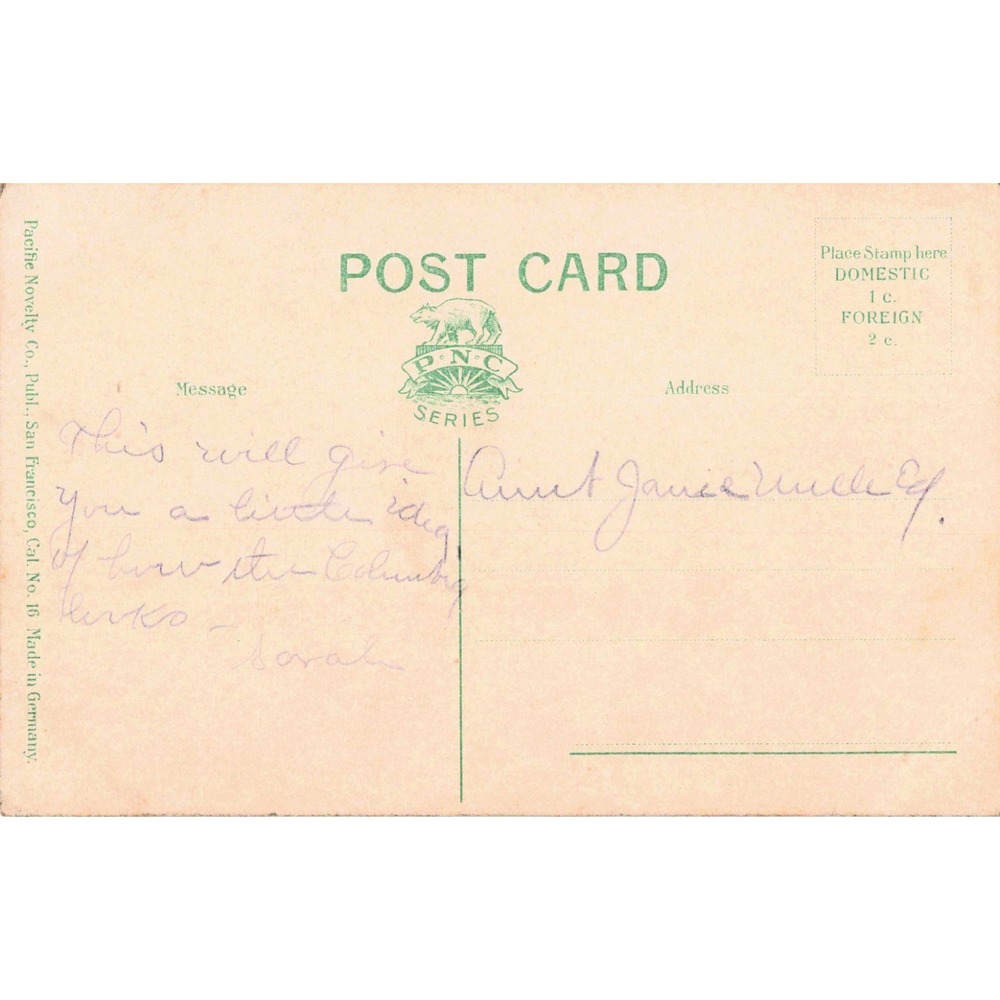 Antique Columbia River Postcard No. 1132 Pacific Novelty Co Sailboat Germany - Picture 2 of 2